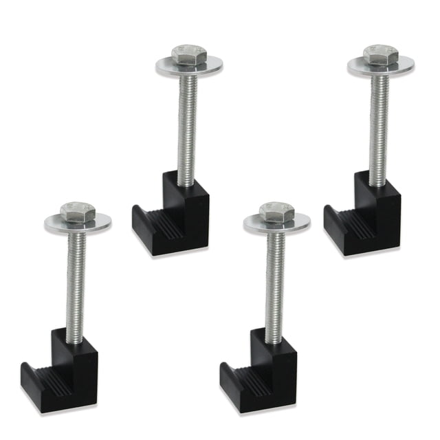 Yeacher 4 PCS Truck Tool Box Mouting Kit Pickup Toolbox Tie Downs Aluminum Alloy J