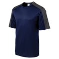 thumbnail image 1 of Gravity Threads Chandail à Manches Bloquées pour Hommes à Évacuation de l'Humidité - True Navy/Iron Grey - Grand, 1 of 1