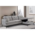 thumbnail image 2 of Chaise Longue Rembourrée pour Gauche en Gris, 2 of 2
