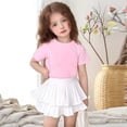 thumbnail image 2 of Robes pour Filles Jupe Mini Plissée pour Tout-Petit Été Style Tutu à Volants avec Shorts en Dessous pour, 2 of 7