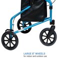thumbnail image 3 of Lumex 609201B 3 Wheel Cruiser Lightweight Adjustable Rollator, Bondi Blue, 3 of 6