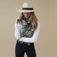 thumbnail image 2 of Design Imports 811136 Tickled Pink Neutral Dean Plaid Scarf, 2 of 2