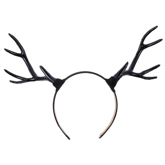 KAKOWELY Christmas Black Elk Antler Headband Decorative Hair Accessories Party Favors,19.69X"X11.81"X2.36"