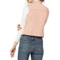 thumbnail image 3 of INSPIRE CHIC Women's Denim Vest Sleeveless Button Washed Jacket Pink XL, 3 of 7