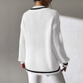 thumbnail image 4 of Timegard Chandails pour Femmes Col en V Profond Ample Confortable Mignon Chandail Blouse Automne Décontracté Manches Longues Hauts, 4 of 6
