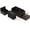 Noir, variante sur Costway Ensemble de Mobilier de Jardin 5 Pcs, Canapé en Rotin Robuste avec Table Foyer de 60 000 BTU, Gris