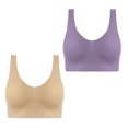 thumbnail image 1 of AherBiu 2pc Plus Size Sports Bras for Women Large Bust High Support Padded Bralettes Seamless Workout Underwear, 1 of 7