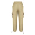 thumbnail image 4 of XZNGL Casual Pants for Men, Cotton Linen Blend Drawstring Elastic Waist Multi Pocket Cargo Style, Low Rise, Straight Leg, Breathable Summer Winter Wear, 4 of 6