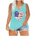 thumbnail image 1 of Birdeem Women Oversize Summer Women Printed V-Neck Tank Sleeveless Tee Plus Tops, 1 of 7