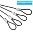 thumbnail image 4 of Unique Bargains 0.6Ft 2mm Dia Safety Cable Lock Steel Stage Lighting Security Wire Rope, Black 12 Pack, 4 of 6