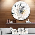 thumbnail image 3 of White Stained Glass Floral Art' Large Floral Metal Circle Wall Art, 3 of 3