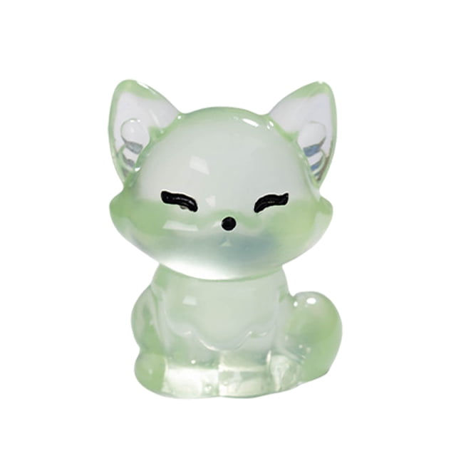 Figurines d'Animaux Miniatures Phosphorescentes en Résine pour Bureau, Jardin Féérique et Terrarium