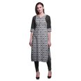 thumbnail image 1 of Bimba Cotton Printed Straight Kurtis For Women Panel Kurta Summer Tunic-Medium, 1 of 6