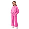 thumbnail image 2 of EGNMCR Long Sleeve Turndown Collar Set Children's Solid Color Long Sleeve Turn-Down Collar Button-Up Top With Elastic Waist And Pockets And Pants Set Girl polyester set, 2 of 8