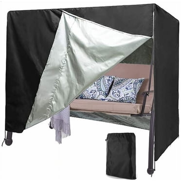 Outdoor Swing Cover for Patio, Heavy-duty All Weather Protection, Glider Canopy Replacement, Waterproof, Dustproof, Triple Seater