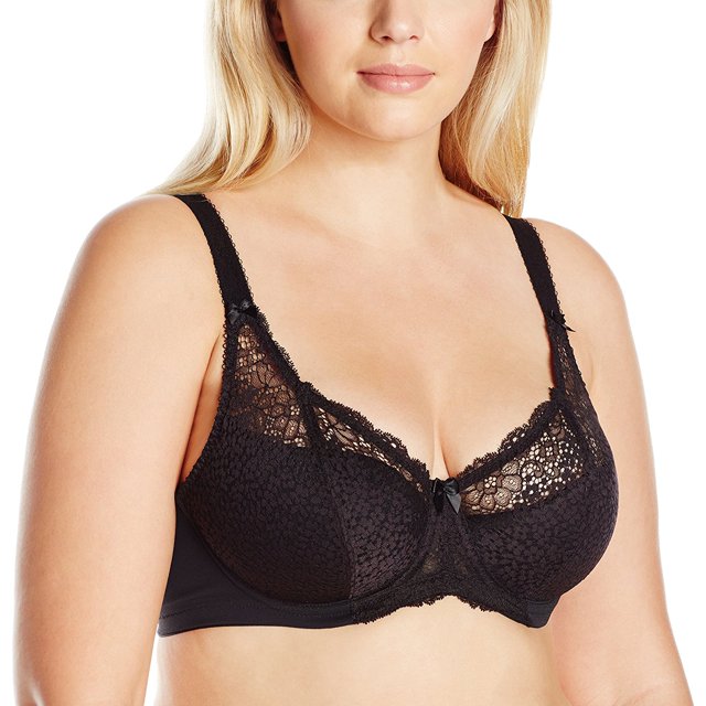 Goddess Women`s Michelle Plus-Size Underwire Padded Banded Bra, 46DD, Black