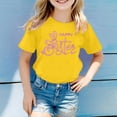 thumbnail image 2 of FhsagQ le 7 Juillet T-Shirt Décontracté pour Enfants à Imprimé Mode Col Rond Manches Courtes T-Shirt Filles Printemps le 7 Juillet T-Shirts Taille 6X-7 Printemps Fille T-Shirts d'Été Taille 6-7 Jaune 6-7 Ans, 2 of 4