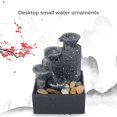 thumbnail image 2 of maskred Desktop Water Fountain USB Charging Rockery Waterfall Battery Powered Table Decor Figurine with LED Light Decoration, 2 of 6