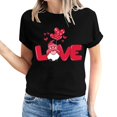 thumbnail image 2 of Pisexur T-shirt de la Saint-Valentin Haut T-shirt de la Saint-Valentin pour Femme Amour Imprimé T-shirt à Manches Courtes Haut à Manches Courtes Col Rond Haut/chemise, 2 of 5