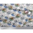 thumbnail image 2 of Soimoi Poly Georgette Fabric Frame,Jug & Flower Pot Patchwork Fabric Prints by Yard 52 Inch Wide, 2 of 3