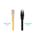 thumbnail image 2 of Monoprice SlimRun - Patch cable - RJ-45 (M) to RJ-45 (M) - 14 ft - 0.1 in - UTP - CAT 6 - snagless, stranded - yellow, 2 of 2