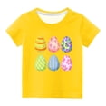 thumbnail image 1 of MAOWAPLG Chemises pour Filles Tout-Petits Enfants Garçons Filles Mode Pâques Mignon Oeufs de Pâques Imprimé Col Rond Imprimé Manche Courte Haut, 1 of 1