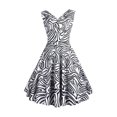 thumbnail image 1 of EGNMCR Robes de Soirée pour Femmes, Robes Formelles pour Femmes, Robes de Cocktail pour Femmes Sans Manches à Col en V Mi-Mollet Robe Confortable d'Été pour Femmes Sans Manches à Col en V Vintage Régulière à Imprimé Robe de Fête Robe pour Femme, 1 of 6