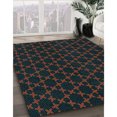 thumbnail image 3 of Ahgly Company Tapis d'Intérieur Lavable en Machine Carré Transitionnel Bleu Charbon, 4 Pieds Carré, 3 of 7