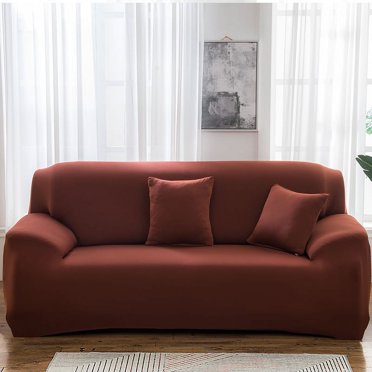 XmhyTop-A Couch Cover for Living Room, 3 Seater Stretch Furniture Protector Dust-Proof Loveseat Cover All-Inclusive Cover Furniture Protector Chair Covers for Living Room (Brown)