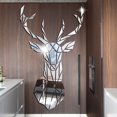 thumbnail image 2 of Decodeary Self Adhesive 3D Deer Head Mirror Wall Sticker For Easy Application gold XXL 1Set, 2 of 6