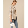 thumbnail image 3 of INSPIRE CHIC Vestes Blazer à Carreaux à Double Boutonnage à Revers Cranté pour Femmes, 3 of 4