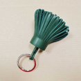 thumbnail image 4 of Keychain Decorative Keyring Leather Pendant Tassel Handmade Decorative Handicraft Key Chain Hanging Decoration Holder Purse Wallet Dark Green, 4 of 6