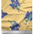 thumbnail image 1 of Soimoi Crepe Silk Fabric Lavender Flower Print Fabric by the Yard 42 Inch Wide, 1 of 3