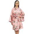 thumbnail image 3 of Bimba Kimono en Popeline de Coton Imprimé Floral pour Femmes Robe de Demoiselle d'Honneur - 28, 3 of 6