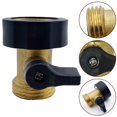 thumbnail image 3 of 3/4Inch Brass Water Shut Off Valve Garden Hose Connector for Shut Off Stop Water, 3 of 9