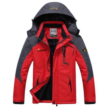 EGNMCR Jackets for Men Man's Warm Windbreaker Hooded Raincoat Snowboarding Jackets