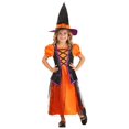 thumbnail image 1 of Girl's Orange Light-Up Witch Costume, 1 of 9