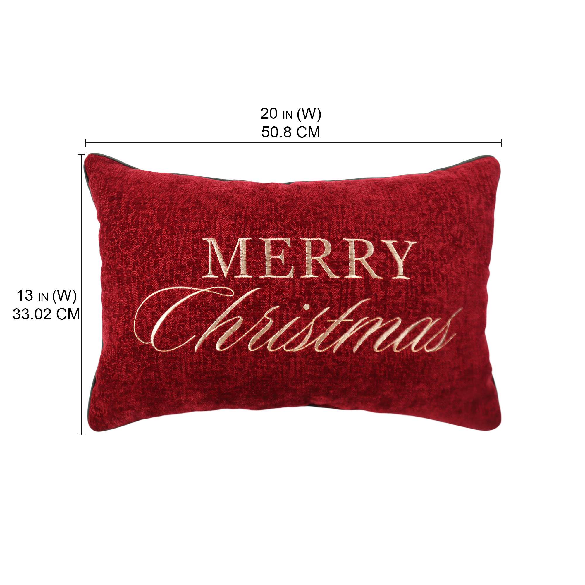 Holiday time — Coussin lombaire rectangulaire décoratif à guirlande 51 × 33 cm