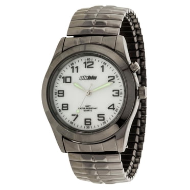 Globlu Mens Gun Metal Expansion Analog Watch