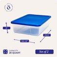 thumbnail image 4 of Homz Bac de Rangement en Plastique Transparent à Verrouillage par Pression de 28 Qt avec Couvercle, (Lot de 2), 4 of 10