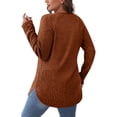 thumbnail image 4 of BLVB Womens Soft Long Sleeve V Neck Shirts Solid Color Casual Ribbed Knitted Pullover Tunic Tops Lightweight Curvy Sweaters, 4 of 7