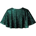 thumbnail image 2 of Sleeveless Double V-Neck Long Mermaid Sequin Formal Evening Dresses, 2 of 8