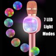 thumbnail image 3 of Amdohai Microphone de Karaoké Sans Fil à Condensateur, Micro de Surveillance Portable pour Enfants avec Effets Lumineux LED, 3 of 7