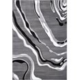 thumbnail image 1 of Ladole Rugs Calvin Grey Black Abstract Polypropylene Area Rug, 1 of 6