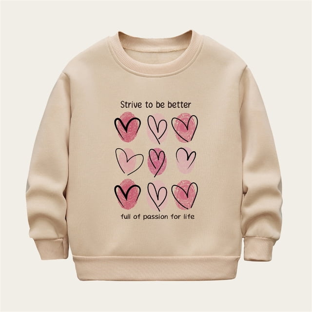 Cowsor Chandail de la Saint-Valentin pour Femmes, Mignon Cœur d'Amour, Graphique, Manches Longues, Chandails Décontractés à Col Rond, Hauts