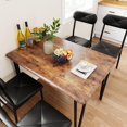 thumbnail image 1 of IdealHouse 5-Piece Dining Table Set with Upholstered Chairs, Space-Saving Kitchen Table for Small Spaces, Retro, 1 of 7