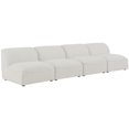 thumbnail image 2 of Meridian Furniture Miramar Crème Durable Lin Texturé Sofa Modulaire, 2 of 9