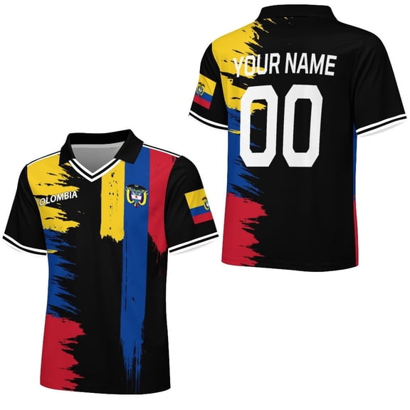 Chandail de Soccer Colombie Personnalisé 2026 Chandail avec Nom et Numéro Personnalisés pour Hommes Femmes Enfants Style National Country Chandail de Fan de Soccer