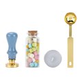 thumbnail image 4 of Wax Seal , Exquisite Convenient Retro Wax Seal  Kit  for DIY Projects for Weddings for Greeting Cards for Invitations Green Long Box-dark Green Handle,Blue Long Box-dream Blue, 4 of 8