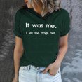 thumbnail image 2 of Penkiiy Hauts d'Été pour Femmes, T-Shirts Amples Unisexes Décontractés avec Impression de Lettres Manches Courtes Col Rond Blouse Hauts TG Vert, 2 of 6